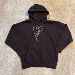 Smashing Pumpkins SP Heart Logo Hoodie Black Band Merch Pullover Sweatshirt